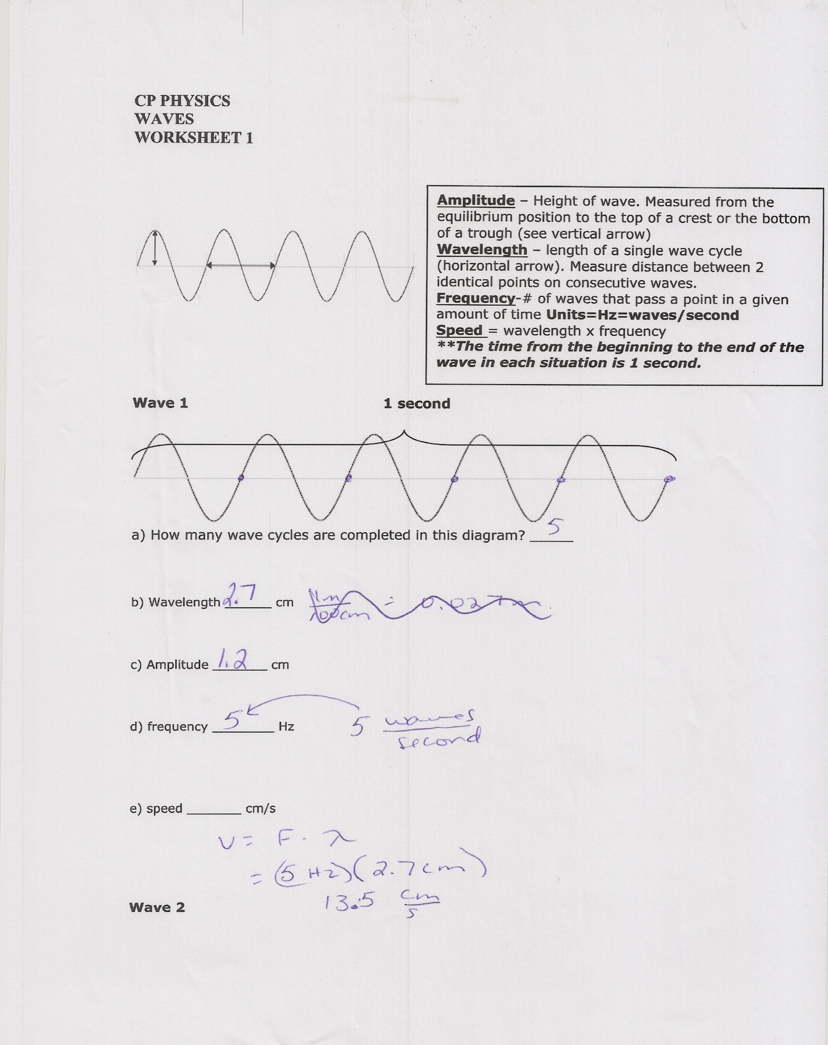 Unit 18 Waves Answer Keys Mrs Smith Voorhees High Schoolscience Department